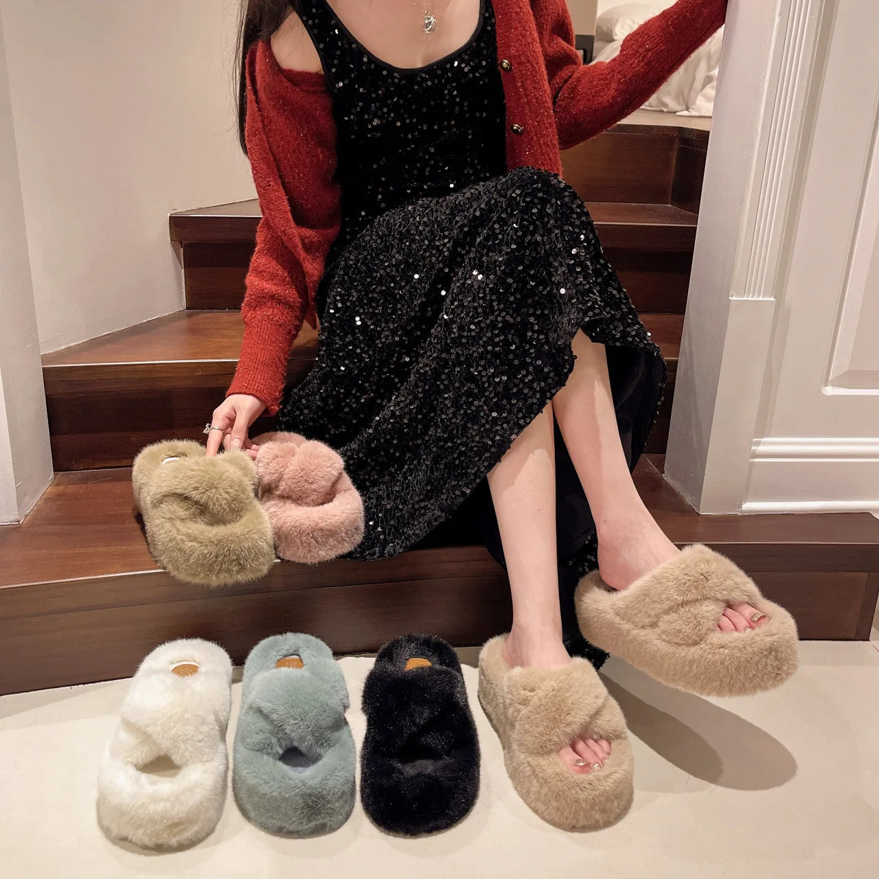 Plush House Slippers