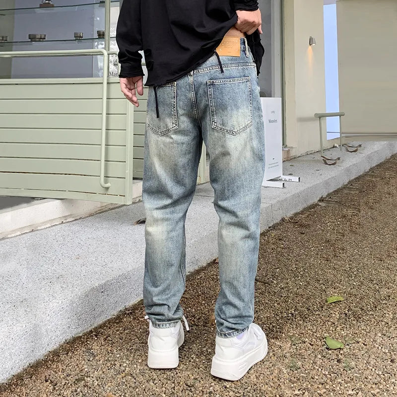 EST. 313 Stonewashed Patchwork Jeans