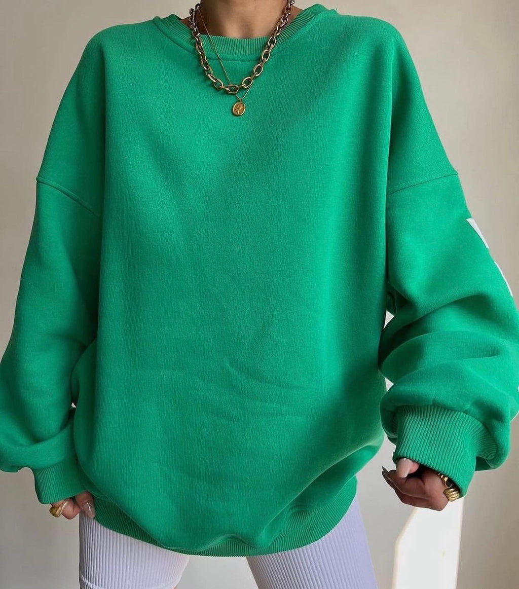EST. 313 Oversized Letter Print Hoodie