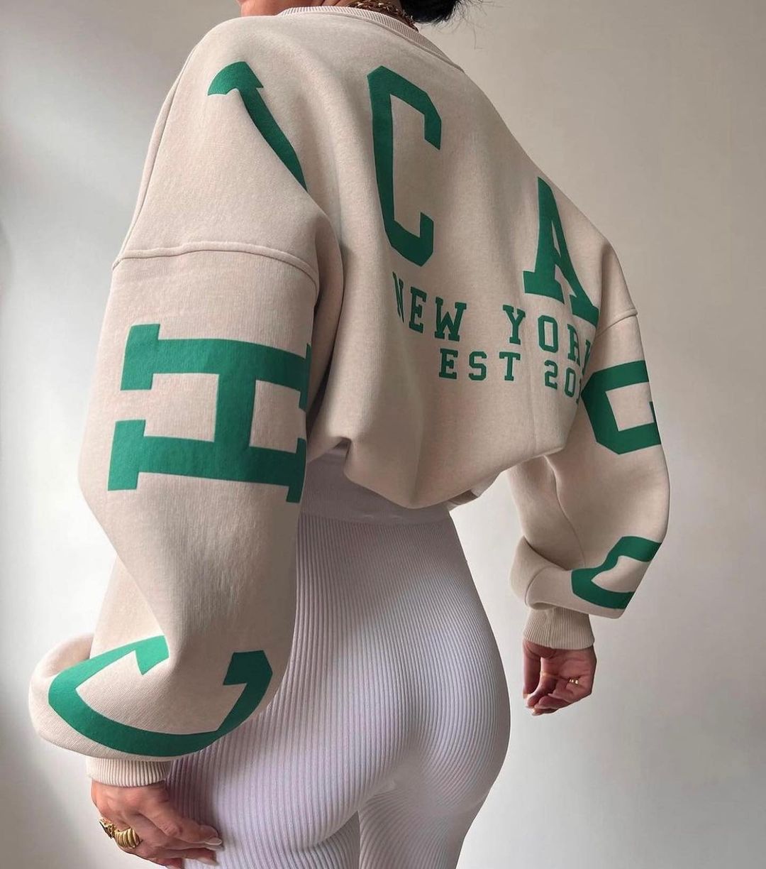EST. 313 Oversized Letter Print Hoodie