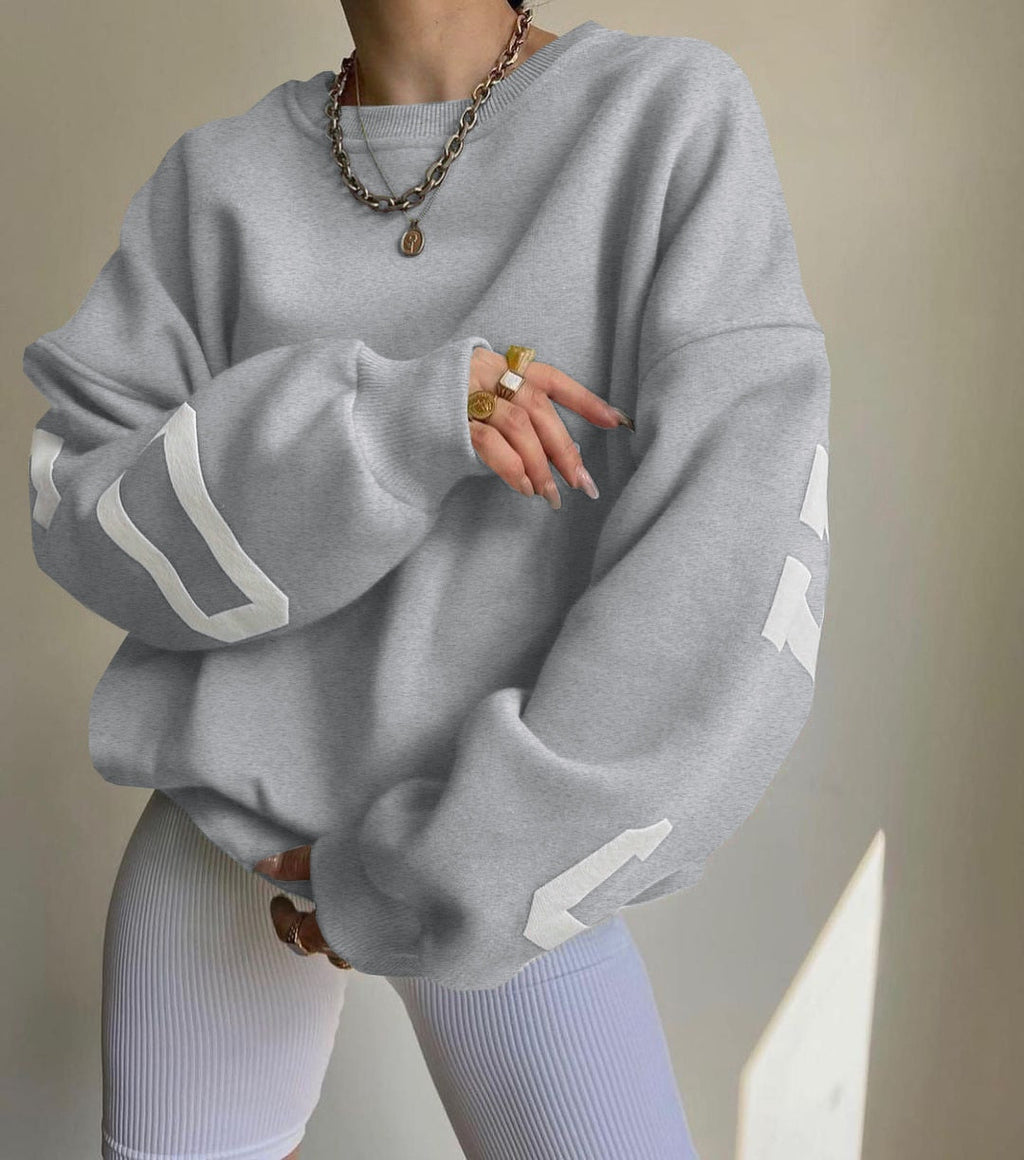 EST. 313 Oversized Letter Print Hoodie