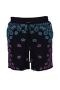 Amiri Men's Black Cotton Bandana Shorts (Pink/Blue)