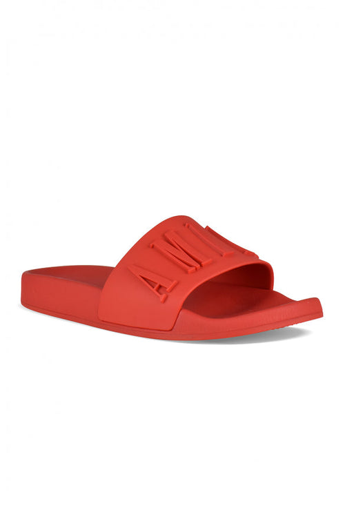 Amiri Red Rubber Logo Slides